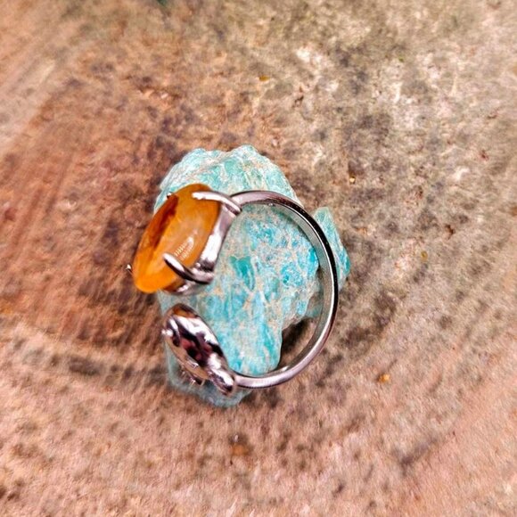 Nature Golden Healer Cute Pig Open Ring - Picture 2 of 10